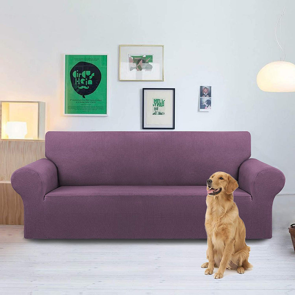 coziero sofa cover stretchable solid color 4 seater