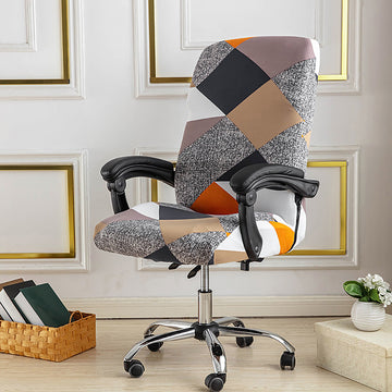 Spandex Print Stretch Office Chair Cover(Set of 2)