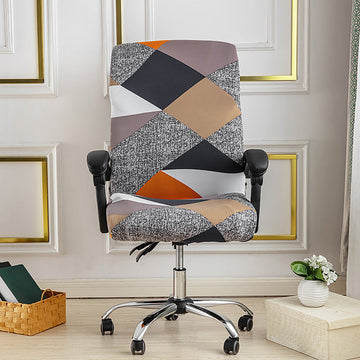 Spandex Print Stretch Office Chair Cover(Set of 2)